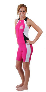 Women's Pink Triathlon Racing Shorts and Jersey Women's Pink Triathlon Racing Shorts and Jersey