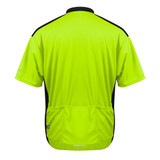 Hi-Vis Yellow Big Men's Bike Jersey Back View
