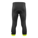 Victor Men's Padded Cycling Capri in Safety Yellow Back View
