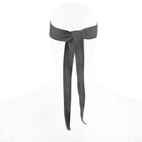 Black Headband Tie Sweatband Back