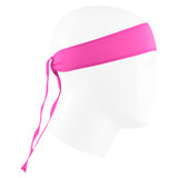 Pink Headband Tie Sweatband|pink|primary