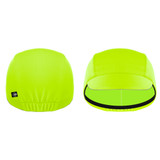 Aero Tech Safety Yellow Cycling Rush Cap Front and Back View Aero Tech Safety Yellow Cycling Rush Cap Front and Back View