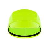 Aero Tech Safety Yellow Cycling Rush Cap Front View Aero Tech Safety Yellow Cycling Rush Cap Front View