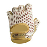 Aero Tech Natural Cotton and Crochet Leather Cycling Glove Top Detail Aero Tech Natural Cotton and Crochet Leather Cycling Glove Top Detail