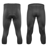 Men's Black Triumph Padded Cycling Knickers Front and Back View Men's Black Triumph Padded Cycling Knickers Front and Back View