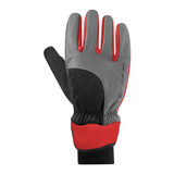 Red Full Finger Padded Cycling Gloves Front View