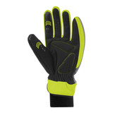 Safety Yellow Full Finger Padded Cycling Gloves Back View Safety Yellow Full Finger Padded Cycling Gloves Back View