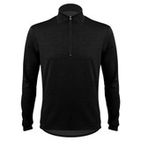 Men's Merino Wool Black Long Sleeve Cycling Jersey|black|primary Men's Merino Wool Black Long Sleeve Cycling Jersey|black|primary