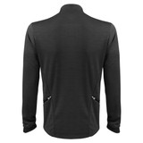 Men's Merino Wool Charcoal Long Sleeve Cycling Jersey Back View Men's Merino Wool Charcoal Long Sleeve Cycling Jersey Back View