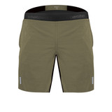 Short 8 Inch MTB PADDED Mountain Bike Shorts Beige Front View Short 8 Inch MTB PADDED Mountain Bike Shorts Beige Front View