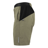 Short 8 Inch MTB PADDED Mountain Bike Shorts Beige Side View Short 8 Inch MTB PADDED Mountain Bike Shorts Beige Side View