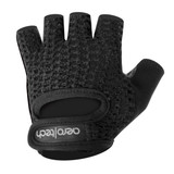 Black Crochet Cycling Gloves Full Top View