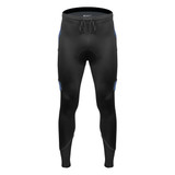 Men's All Day Navy Blue Cycling Fleece Tights Front View Men's All Day Navy Blue Cycling Fleece Tights Front View