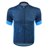 Aero Tech Sprint Topo Print Jersey|blue|primary Aero Tech Sprint Topo Print Jersey|blue|primary