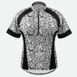 Plus Women's Black and White Utopia Cycling Jersey Front View