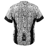 Plus Women's Black and White Utopia Cycling Jersey Back View