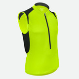 Men's Safety Yellow PRO Sleeveless USA Cycling Jersey Off Front View Men's Safety Yellow PRO Sleeveless USA Cycling Jersey Off Front View