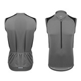 Men's Charcoal PRO Sleeveless USA Cycling Jersey Front and Back View Men's Charcoal PRO Sleeveless USA Cycling Jersey Front and Back View
