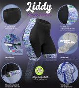 Women's Purple Flower Liddy Shorts Features Women's Purple Flower Liddy Shorts Features