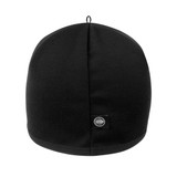 Black Merino Wool Cycling Beanie Back View Black Merino Wool Cycling Beanie Back View