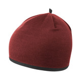 Rust Merino Wool Cycling Beanie Left Side View Rust Merino Wool Cycling Beanie Left Side View