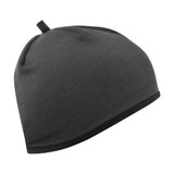 Charcoal Merino Wool Cycling Beanie Right Side View Charcoal Merino Wool Cycling Beanie Right Side View