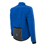 Cycling Soft Shell Jacket for Men in Royal Blue Off Back View Cycling Soft Shell Jacket for Men in Royal Blue Off Back View