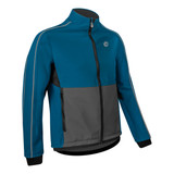 Cycling Soft Shell Jacket for Men in Teal Off Front View Cycling Soft Shell Jacket for Men in Teal Off Front View
