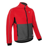Cycling Soft Shell Jacket for Men in Red Off Front View Cycling Soft Shell Jacket for Men in Red Off Front View