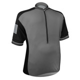 Men's Elite Colossal Big Man Cycling Jersey in Charcoal Off Front View Men's Elite Colossal Big Man Cycling Jersey in Charcoal Off Front View