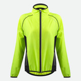 Men's High Visibility Packable Windbreaker Cycling Jacket Front View Men's High Visibility Packable Windbreaker Cycling Jacket Front View