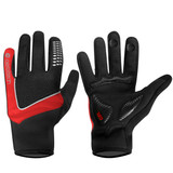 Windstop Glove - Red Front and Back View Windstop Glove - Red Front and Back View