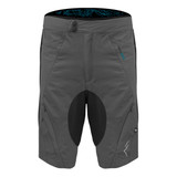 Men's Charcoal Elite MTB Padded Liner Shorts and Shell|charcoal|primary