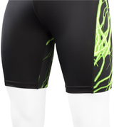Men's High Performance Green Lightning Leg Detail Men's High Performance Green Lightning Leg Detail