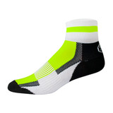 Aero Tech Coolmax Safety Yellow and White Quarter Crew Socks Aero Tech Coolmax Safety Yellow and White Quarter Crew Socks