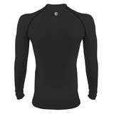 Black Long Sleeve Brushed Fleece Base Layer Back View Black Long Sleeve Brushed Fleece Base Layer Back View