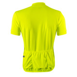 Safety Yellow Solid Color Short Sleeve Cycling Jersey|safety yellow|Back View Safety Yellow Solid Color Short Sleeve Cycling Jersey|safety yellow|Back View