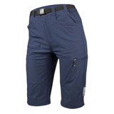 Women's Pedal Pusher Capris Navy Front Women's Pedal Pusher Capris Navy Front