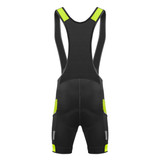 Men's All Day Cycling Bib-Shorts in Safety Yellow Back View Men's All Day Cycling Bib-Shorts in Safety Yellow Back View