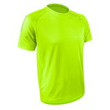 Aero Tech Men's Safety Yellow Tech Cycling T-Shirt Off Front Aero Tech Men's Safety Yellow Tech Cycling T-Shirt Off Front