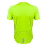 Aero Tech Men's Safety Yellow Tech Cycling T-Shirt Back Aero Tech Men's Safety Yellow Tech Cycling T-Shirt Back