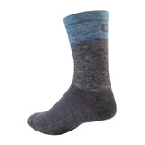 Venture Merino Wool Cycling Sock in Blue Off Back View Venture Merino Wool Cycling Sock in Blue Off Back View