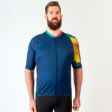 Men's Storm Peloton Cycling Jersey Front View Model Men's Storm Peloton Cycling Jersey Front View Model