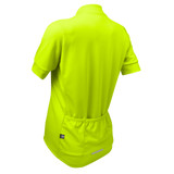 Women's Swift Short Sleeve Safety Yellow Cycling Jersey Safety Yellow off back View
