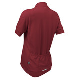 Women's Swift Short Sleeve Burgundy Cycling Jersey Off Back View