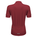 Women's Swift Short Sleeve Burgundy Cycling Jersey Back View