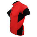 Men's Descend Cycling Jersey in Red Side View Men's Descend Cycling Jersey in Red Side View