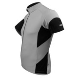 Men's Descend Cycling Jersey in Charcoal Side View Men's Descend Cycling Jersey in Charcoal Side View