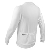 Men's White Eclipse Sun Protection Cycling Shirt Off Back View Men's White Eclipse Sun Protection Cycling Shirt Off Back View