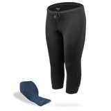 Plus Size Women's Liddy Noir USA Black Cycling Capris Front 